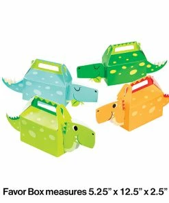 Creative Converting Kids Birthday Party Themes Boy Dino Party Treat Box 3D 4ct