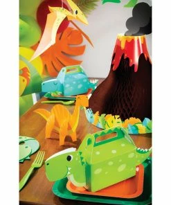 Creative Converting Kids Birthday Party Themes Boy Dino Party Treat Box 3D 4ct