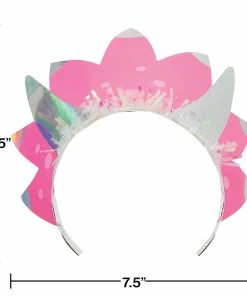 Creative Converting Girl Dino Party Tiaras, Iridescent 8ct