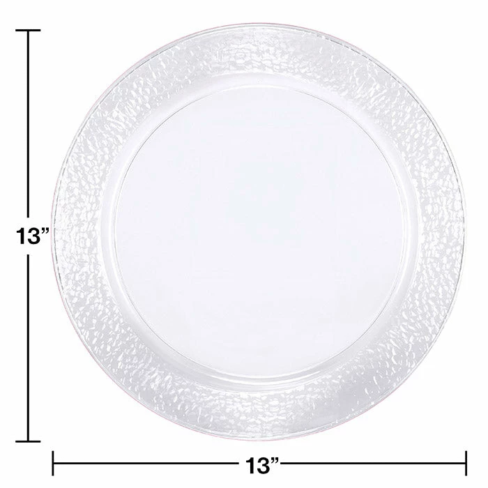 Creative Converting Themed Tableware Clear Pebble 13.5" Clear Pebble Trays 2ct