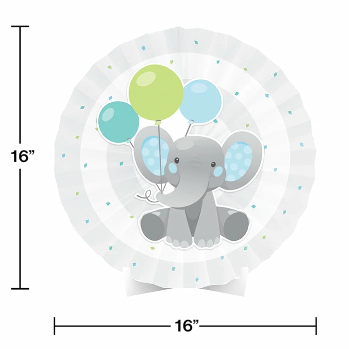 Creative Converting Kids Birthday Party Themes Enchanting Elephants Boy Centerpiece Paper Fan W/ Cutout