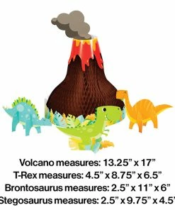 Creative Converting Boy Dino Party Centerpiece Hc Shaped 4ct Kids Birthday Party Themes