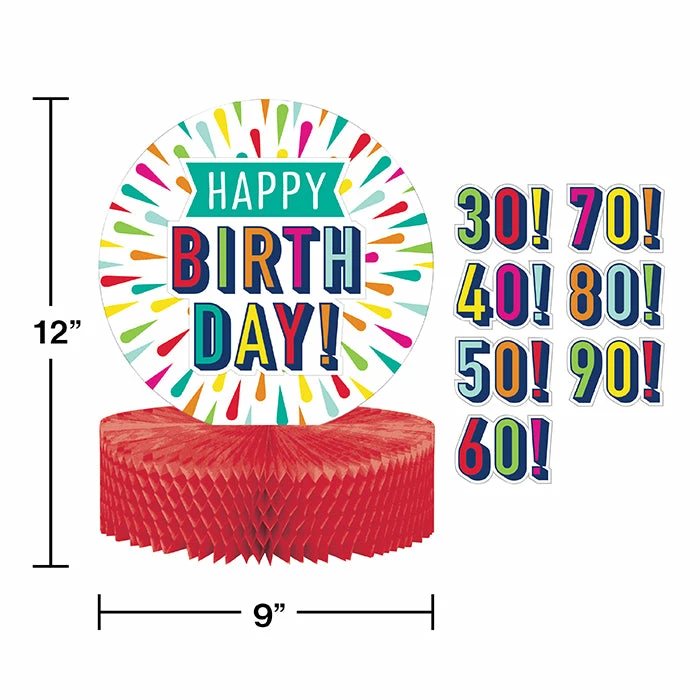 Creative Converting Birthday Burst Centerpiece Hc Shaped With Stickers Kids Birthday Party Themes