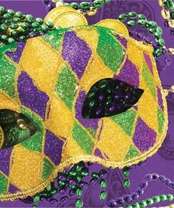 Creative Converting Masks Of Mardi Gras Napkins, 16 Ct Mardi Gras Party Decorations