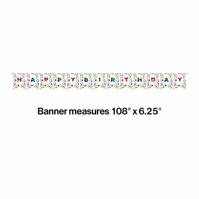 Creative Converting Kids Birthday Party Themes Rainbow Foil Happy Birthday Party Banner