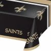 Creative Converting New Orleans Saints Plastic Table Cover, 54" X 102" NFL And Football Party Supplies