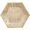 Creative Converting Dessert Plate, 8" Hexagon, Cork, 8 Ct Themed Tableware