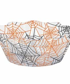 Creative Converting Spiderwebs 8 Inch Fluted Bowl Halloween Party Supplies