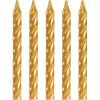 Creative Converting Gold Spiral Candles, 24 Ct Birthday Party Candles