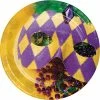 Creative Converting Masks Of Mardi Gras Dessert Plates, 8 Ct