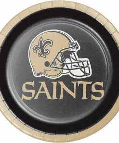 Creative Converting New Orleans Saints Dessert Plate, 8 Ct