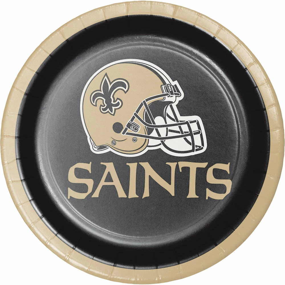Creative Converting New Orleans Saints Dessert Plate, 8 Ct
