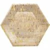 Creative Converting Cork Banquet Plate, 10" Hexagon, Cork, 8 Ct