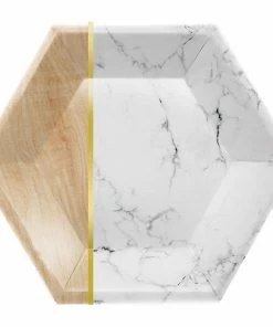 Creative Converting Marble Banquet Plate, 10