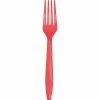 Creative Converting Coral Plastic Forks, 24 Ct Solid Color Tableware