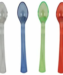 Creative Converting Themed Tableware Assorted Color Mini Appetizer Spoons, 24 Ct