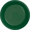 Creative Converting Solid Color Tableware Hunter Green Plastic Banquet Plates, 20 Ct