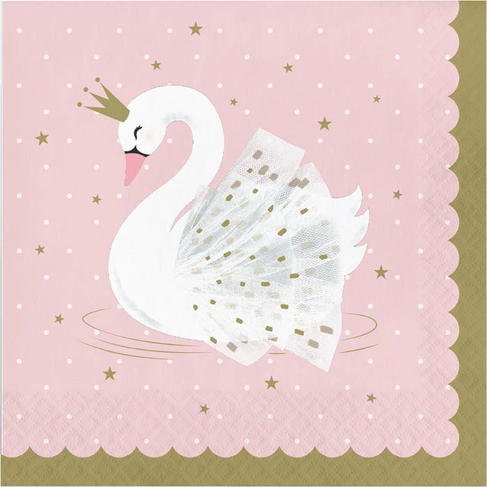 Creative Converting Stylish Swan Napkins, Pack Of 16 Kids Birthday Party Themes
