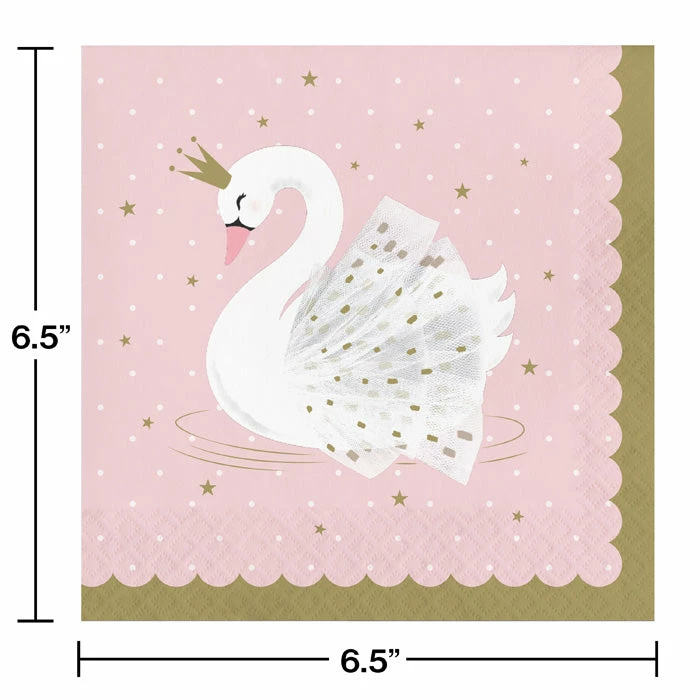 Creative Converting Stylish Swan Napkins, Pack Of 16 Kids Birthday Party Themes