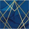 Creative Converting Navy Blue And Gold Foil Napkins, Pack Of 16