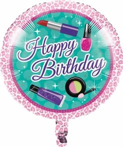 Creative Converting Kids Birthday Party Themes Sparkle Spa Party! Metallic Balloon 18"