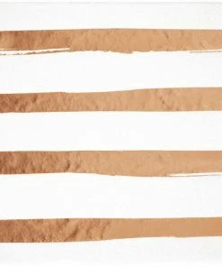 Creative Converting Rose Gold Foil Napkins, Pack Of 16 Bridal And Wedding