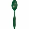 Creative Converting Solid Color Tableware Hunter Green Plastic Spoons, 24 Ct