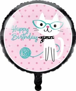 Creative Converting Purr-Fect Party Metallic Balloon 18