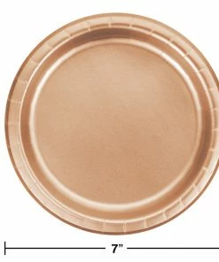 Creative Converting Rose Gold Foil Dessert Plates, Pack Of 8