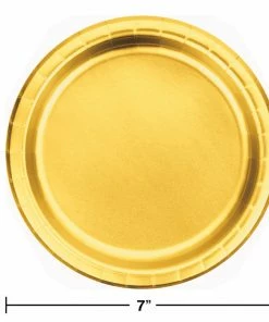 Creative Converting Gold Foil Dessert Plates, Pack Of 8