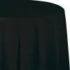 Creative Converting Solid Color Tableware Black Velvet Tablecover, Octy Round 82" Plastic