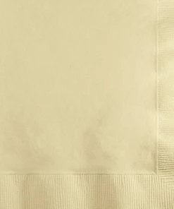 Creative Converting Ivory Beverage Napkin, 3 Ply, 50 Ct