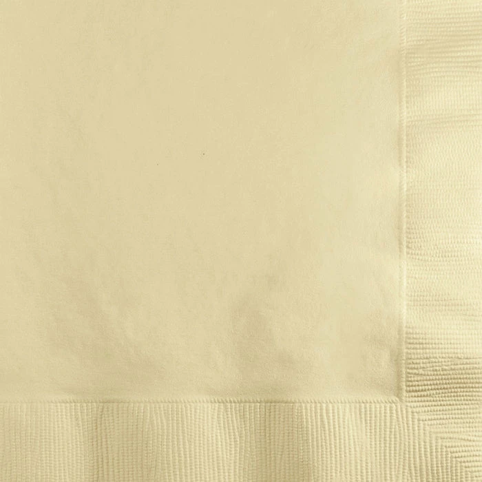 Creative Converting Ivory Beverage Napkin, 3 Ply, 50 Ct