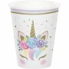 Creative Converting Unicorn Baby Shower Paper Cups, Pack Of 8
