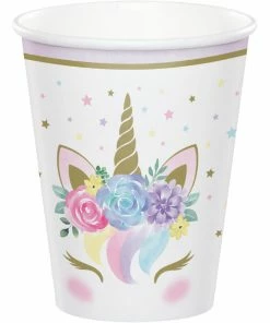 Creative Converting Unicorn Baby Shower Paper Cups, Pack Of 8
