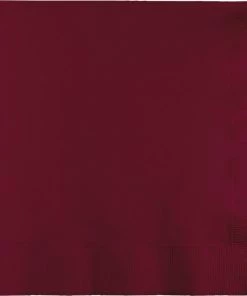 Creative Converting Solid Color Tableware Burgundy Luncheon Napkin 2Ply, 50 Ct