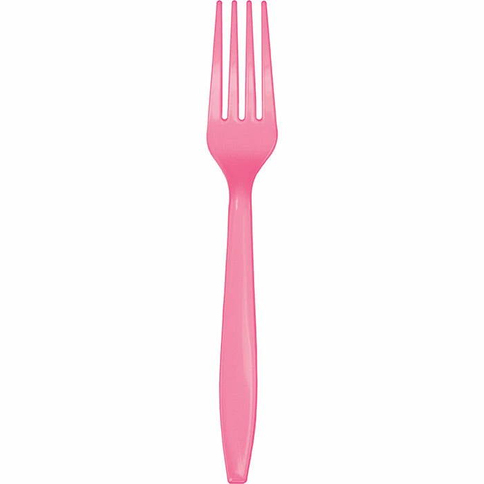 Creative Converting Candy Pink Plastic Forks, 50 Ct