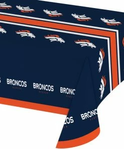 Creative Converting Denver Broncos Plastic Table Cover, 54" X 102"