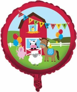 Creative Converting Farmhouse Fun Metallic Balloon 18"