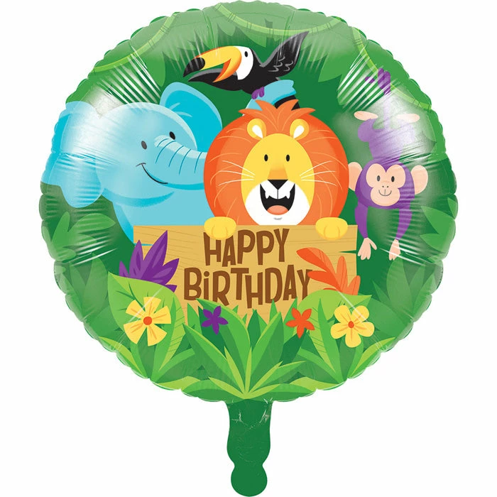 Creative Converting Jungle Safari Metallic Balloon 18" Kids Birthday Party Themes