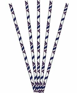 Creative Converting New York Giants Paper Straws, 24 Ct