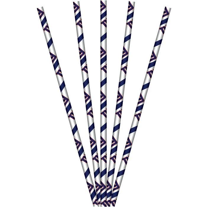 Creative Converting New York Giants Paper Straws, 24 Ct