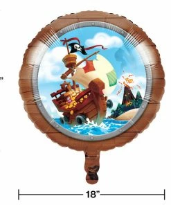 Creative Converting Pirate Treasure Metallic Balloon 18