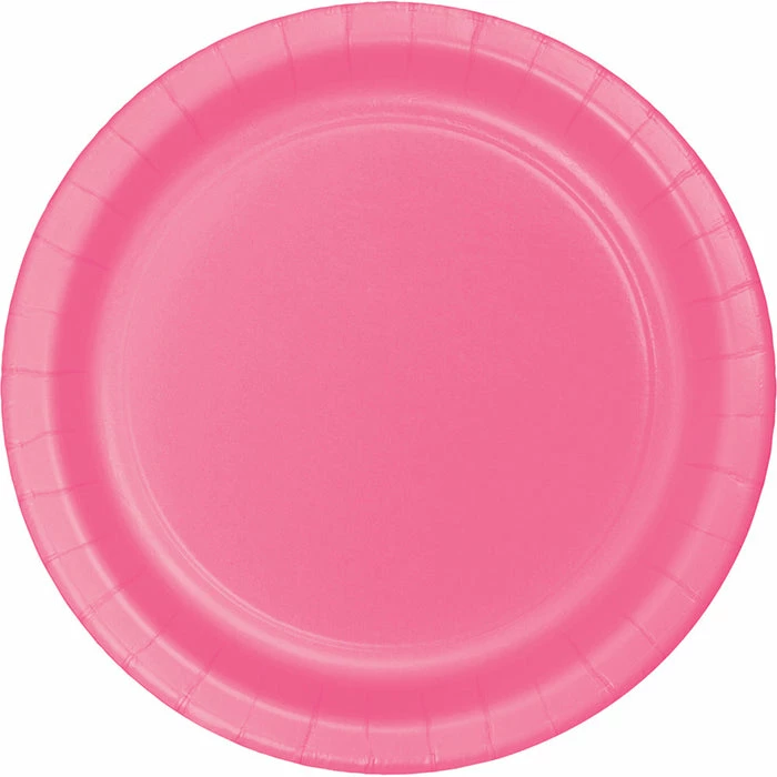 Creative Converting Candy Pink Paper Plates, 8 Ct Solid Color Tableware