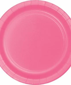 Creative Converting Candy Pink Paper Plates, 24 Ct Solid Color Tableware