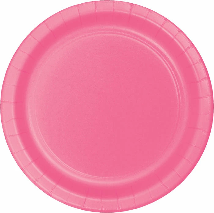 Creative Converting Candy Pink Paper Plates, 24 Ct Solid Color Tableware