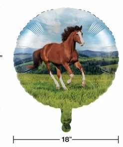 Creative Converting Horse And Pony Metallic Balloon 18" Kids Birthday Party Themes
