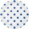 Creative Converting Dots & Stripes Cobalt Dessert Plates, 8 Ct Themed Tableware
