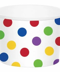 Creative Converting Themed Tableware Multicolor Dot Treat Cups, 6 Ct