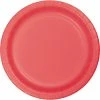 Creative Converting Coral Paper Plates, 24 Ct Solid Color Tableware